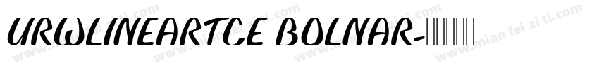 URWLINEARTCE BOLNAR字体转换